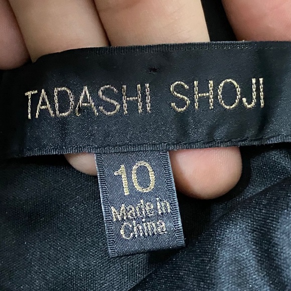 Tadashi Shoji Black Gold Sequin Mesh Dress - Picture 8 of 9